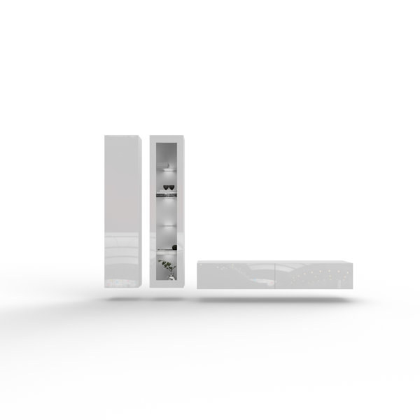 MaximaHouse Invento Floating mount Entertainment Center for TVs up to